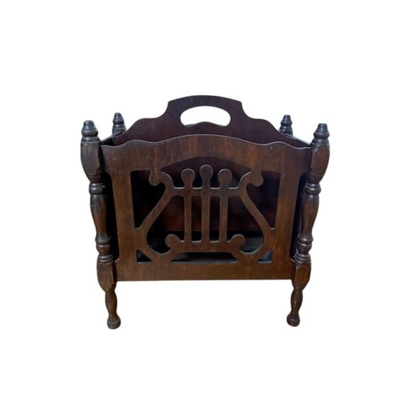 Canterbury Other - Vtg Canterbury Mahogany Wood Magazine Portable Record Rack